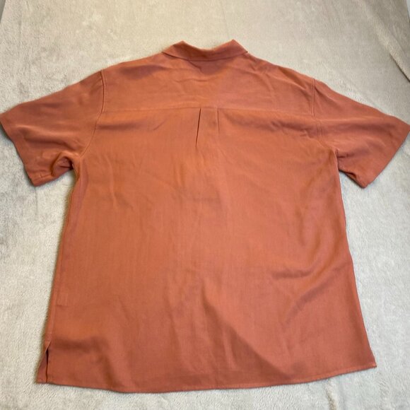Jos. A. Bank Mens Camp Shirt Large 100% Silk Short Sleeve Button-Up Shirt - Picture 2 of 6